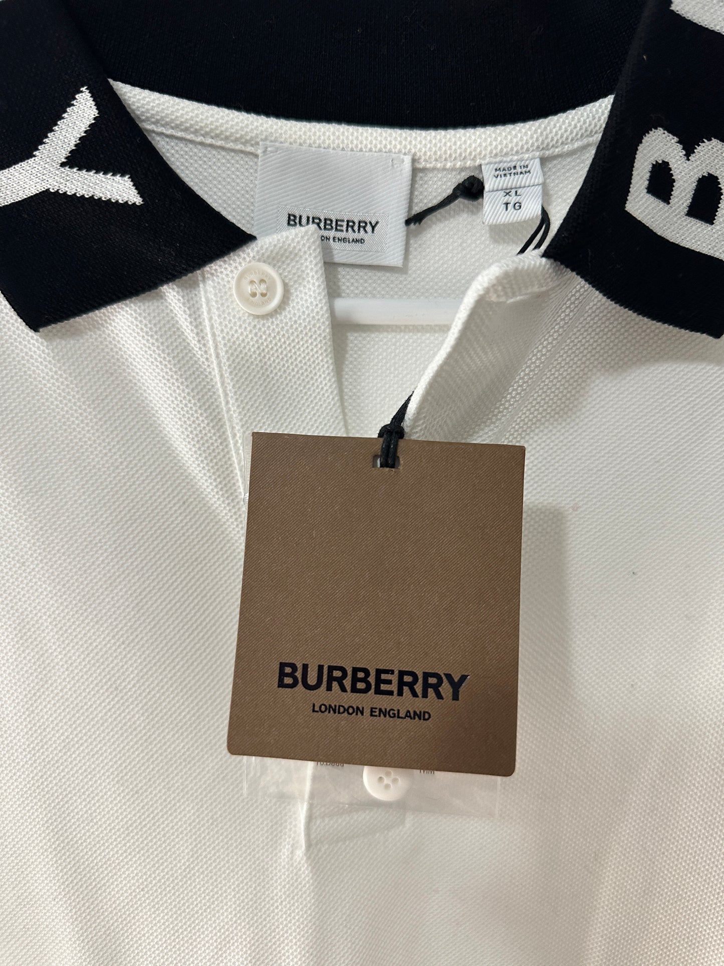 BURBERRY RYLAND COLLAR-LOGO POLO