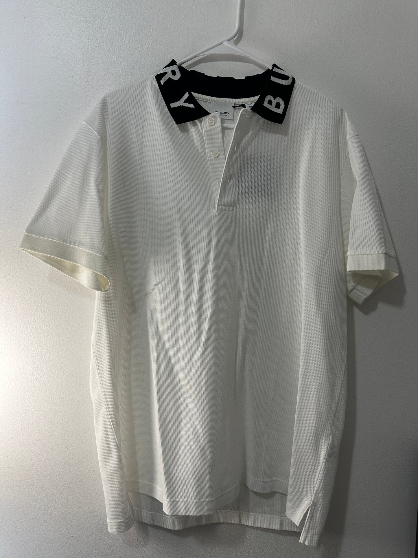 BURBERRY RYLAND COLLAR-LOGO POLO