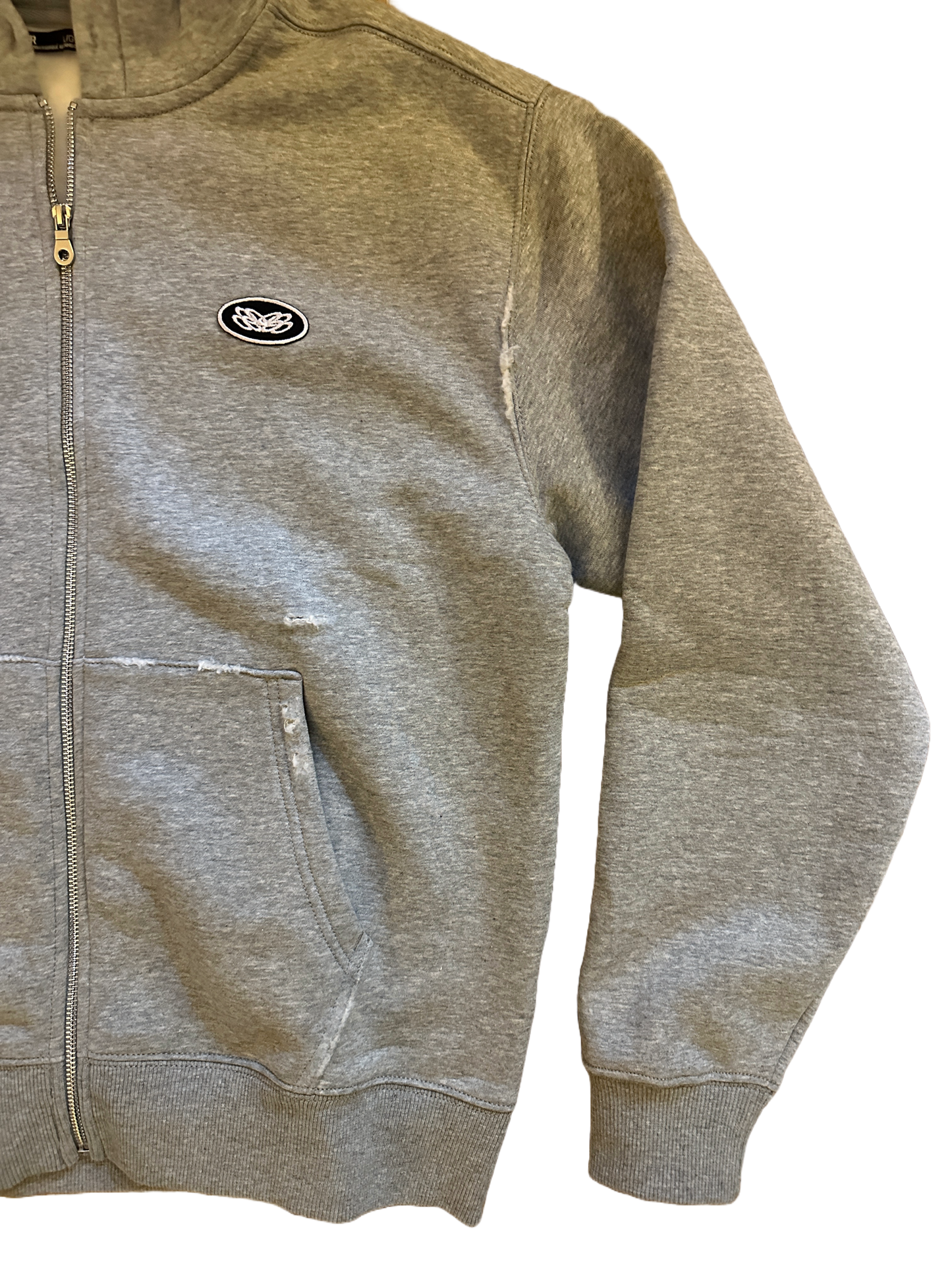 CONCRETE PATCHWORK ZIP UP