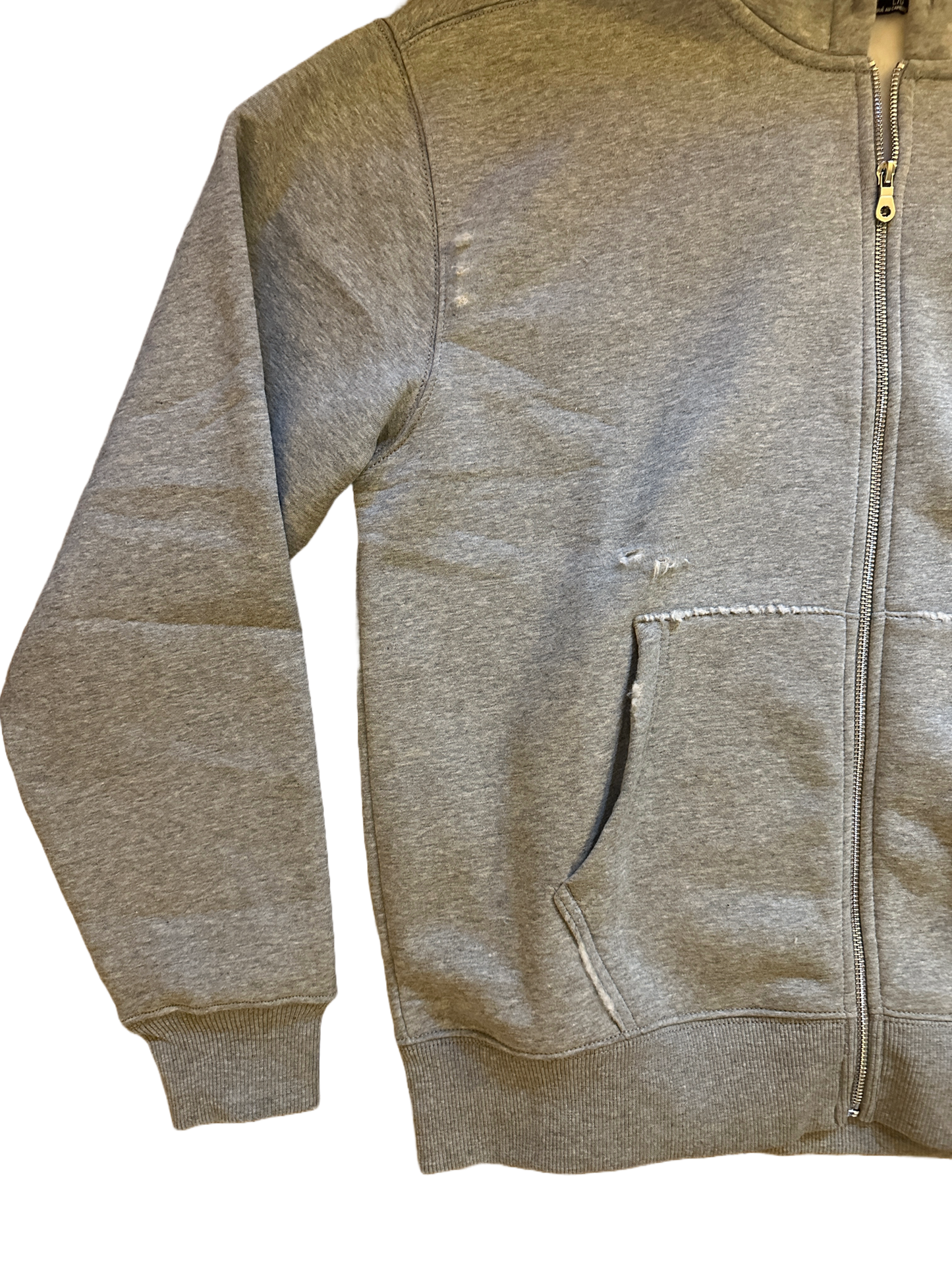 CONCRETE PATCHWORK ZIP UP